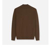 Troyer OLYMP, Herren, Gr. XL, schwarzbraun, Strick, Obermaterial: 100% Schurwolle, regular fit normal, Rippbündchen, Pullover Troyer, mit Stehkragen, regular fit (11143313-XL) schwarzbraun