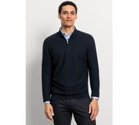 OLYMP Level Five Strickpullover mit Troyer-Kragen in Marine, Größe S