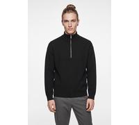 Troyer ONLY & SONS "ONSCARTER REG JAQUARD 1/2 ZIP OTL", Herren, Gr. XL, schwarz, Strick, Obermaterial: 50% Viskose, 28% Polyester, 22% Nylon, unifarben, regular fit normal, Rundhals, Bündchen, Pullove
