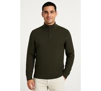 Troyer ONLY & SONS "ONSROLF REG HALF ZIP NECK KNIT - OTL", Herren, Gr. M, rosin, Strick, Obermaterial: 60% Polyacryl, 40% Baumwolle, unifarben, regular fit, hoch geschlossener Ausschnitt, Pullover Tro