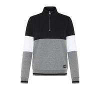 Troyer OXMO "Longsweatshirt OXOMAREN SWEAT", Damen, Gr. XXL, schwarz, Obermaterial: 80% Polyester PES. 20% Baumwolle CO., Pullover Troyer (10420357-XXL) schwarz