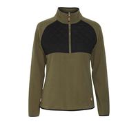 OXMO OXMalita Damen Fleecejacke Sweatjacke Jacke mit Stehkragen, Größe:XXL, Farbe:Dusty Olive (180515)