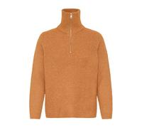 Troyer OXMO "Troyer OXBallino", Damen, Gr. XS, braun (braun sugar), Obermaterial: 93% Polyester PES. 5% Wolle mw. 2% Elasthan EL., Pullover Troyer (75914704-XS) braun sugar