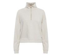 Troyer OXMO "Troyer OXGrete", Damen, Gr. XL, grau (oyster grau melange), Obermaterial: 60% Baumwolle CO. 40% Polyester PES., Pullover Troyer (46815751-XL) oyster grau melange