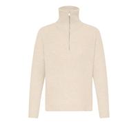 Troyer OXMO "Troyer OXIBALLINO", Damen, Gr. S, beige (oatmeal melange), Obermaterial: 93% Polyester PES. 5% Wolle mw. 2% Elasthan EL., Pullover Troyer (71059924-S) oatmeal melange