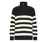 Troyer OXMO "Troyer OXKalane", Damen, Gr. M, schwarz (true schwarz), Obermaterial: 70% Baumwolle CO recyc.. 30% Polyester Pol. recyc.., Pullover Troyer (82815722-M) true schwarz