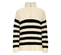 Troyer OXMO "Troyer OXKALANE", Damen, Gr. M, weiß (marshmallow), Obermaterial: 70% Baumwolle CO recyc.. 30% Polyester Pol. recyc.., Pullover Troyer (24746058-M) marshmallow