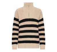 Troyer OXMO "Troyer OXKALANE", Damen, Gr. XS, beige (dune), Obermaterial: 70% Baumwolle CO recyc.. 30% Polyester Pol. recyc.., Pullover Troyer (15951550-XS) dune