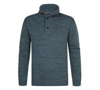Troyer PETROL INDUSTRIES, Herren, Gr. M (38), storm blau, Strick, Obermaterial: 100% Baumwolle, regular fit normal, Bündchen, Pullover Troyer, Kragen mit Reiß- und Knopfverschluss (59622121-M) storm b