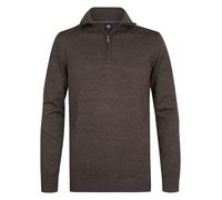 Petrol Industries Regular Fit Strickpullover Zipbraun, Einfarbig