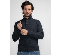 Troyer PETROL INDUSTRIES "Men Knitwear Collar", Herren, Gr. XL, blau (sky captain), Strick, Obermaterial: 87% Baumwolle, 13% Polyester, regular fit, Pullover Troyer (39823915-XL) sky captain