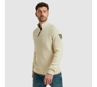 Troyer PME LEGEND, Herren, Gr. 3XL, beige (bone weiß), Strick, Obermaterial: 68% Baumwolle, 32% Polyamid, normal normal, ohne Ausschnitt, Pullover Troyer, im Mustermix (88788444-XXXL) bone weiß