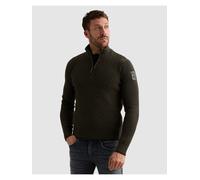 Troyer PME LEGEND, Herren, Gr. 3XL, grün (beluga), Strick, Obermaterial: 68% Baumwolle, 32% Polyamid, normal, ohne Ausschnitt, Strickbund, Pullover Troyer, Mustermix (19280128-XXXL) beluga