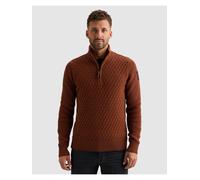 Troyer PME LEGEND, Herren, Gr. L, braun (arabian spice), Strick, Obermaterial: 68% Baumwolle, 32% Polyamid, normal, ohne Ausschnitt, Strickbund, Pullover Troyer, Mustermix (64891109-L) arabian spice