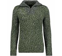 Troyer RAGMAN, Herren, Gr. 50, grün (dunkelgrün, 393), Strick, 100% Baumwolle, ohne Ausschnitt, Pullover Troyer (57606456-M) dunkelgrün, 393