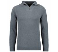 Troyer RAGMAN, Herren, Gr. 52, grau (grau, melange), Strick, 100% Baumwolle, hoch geschlossener Ausschnitt, Pullover Troyer (46817255-L) grau, melange