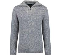 Troyer RAGMAN, Herren, Gr. 52, grau (grau, melange), Strick, 100% Baumwolle, ohne Ausschnitt, Pullover Troyer (79761562-L) grau, melange