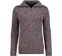 Troyer RAGMAN, Herren, Gr. 56, grau (gemustert, 964), Strick, 100% Baumwolle, ohne Ausschnitt, Pullover Troyer (79825823-XXL) gemustert, 964