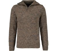 Troyer RAGMAN, Herren, Gr. 56, grau (taupe, grau mouliniert, 187), Strick, 100% Baumwolle, ohne Ausschnitt, Pullover Troyer (53256158-XXL) taupe, grau mouliniert, 187