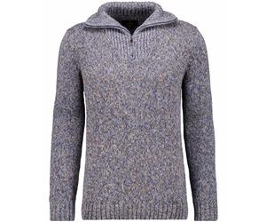 Troyer RAGMAN, Herren, Gr. 58, blau (blau, 177), Strick, 100% Baumwolle, hoch geschlossener Ausschnitt, Pullover Troyer (85777554-XXXL) blau, 177
