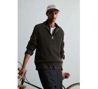 Marc O'Polo Denim Herren Troyer-Strickpullover - Knit Pullover, Troyer-Zip, Baumwolle XL Grün