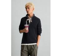 Troyer MARC O'POLO DENIM, Herren, Gr. XL, blau (blau depths), Strick, Obermaterial: 100% Baumwolle, relaxed fit, Bündchen, Pullover Troyer, relaxed fit aus reiner Bio-Baumwolle (32310234-XL) blau dept