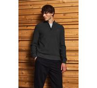Strickpullover STREET ONE MEN, Herren, Gr. XL (44), anthra grau melange, Web, 100% Baumwolle, unifarben, normal normal, hoch geschlossener Ausschnitt, Bündchen, Pullover Strickpullover, aus reiner Bau