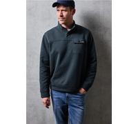 Stehkragenpullover STREET ONE MEN, Herren, Gr. L (42), nocturnal blau, Stoff, 69% Polyester, 31% Baumwolle, unifarben, normal normal, hoch geschlossener Ausschnitt, Bündchen, Pullover Stehkragenpullov