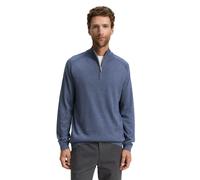Troyer TOM TAILOR, Herren, Gr. XXXL, blau (vintage indigo blau), Strick, Obermaterial: 100% Baumwolle, unifarben, casual, regular fit taillenbedeckt, ohne Ausschnitt, Langarm Rippbündchen, Pullover, m