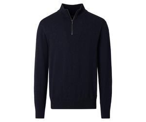 Troyer VENTI "VENTI Stricktroyer uni", Herren, Gr. 3XL, dunkelblau, 70% Baumwolle, 25% Wolle, 5% Kaschmir, Pullover Troyer (79325122-XXXL) dunkelblau