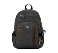 TRP0256 Troop London Klassischer Canvas-Rucksack, Größe M, Black Stone Washed, M