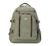TRP0257 Troop London Klassischer Laptop-Rucksack aus Segeltuch, groß, khaki, Large
