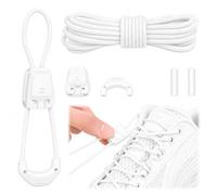 Trpoey 1,5mm Dünne Schnürsenkel für Salomon Speedcross Ski Schuhe, Ersatz Ohne Binden Schuhbänder Shoelaces Laces Kit für Speedcross (Weiß)