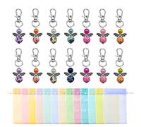 Trsnzul Schutzengel Anhänger Set 20 Stück Schutzengel Schlüsselanhänger mit 20 Stück Organzasäckchen Engel Schlüsselanhänger Kleine Glücksbringer Anhänger Schutzengel(Zufälliges Muster)