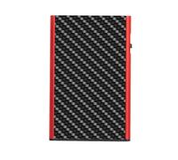 TRU VIRTU Click & Slide Card Etui Carbon Fibre Black / Red