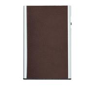 Tru Virtu Click & Slide Kreditkartenetui aus Leder Nappa Chestnut/Silver