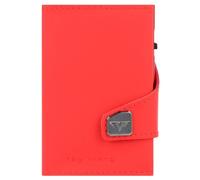 Tru Virtu Click & Slide Kreditkartenetui Geldbörse RFID Leder 6,5 cm rot