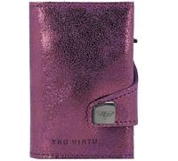 Tru Virtu Click & Slide Kreditkartenetui RFID Leder 6,5 cm lila