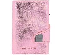 Tru Virtu Click & Slide Kreditkartenetui RFID Leder 6,5 cm rosa