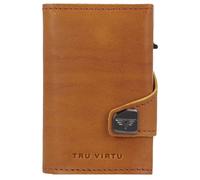 Tru Virtu Click & Slide Natural Kreditkartenetui Leder 7 cm brown-yell-silver (24104013404) braun