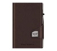 TRU VIRTU Click & Slide Wallet Nappa Brown / Silver