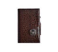 Tru Virtu Click & Slide Kreditkartenetui Geldbörse RFID Leder 6,5 cm braun