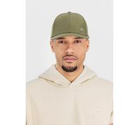 Trucker Cap ALPHA INDUSTRIES "Metal Label Cap", Herren, Gr. onesize, grün (schwarz olive), Kunstfaser, Caps (78574764-0) schwarz olive