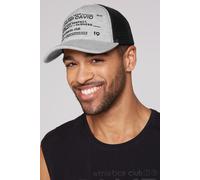 Trucker Cap CAMP DAVID, Herren, grau (dunkelgraumelange), Baumwollmischung, bedruckt, Caps, mit Netzeinsatz hinten (62073421-0) dunkelgraumelange