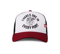 Trucker Cap COASTAL "Coastal HFT Every Port", Herren, Gr. onesize, wine, schwarz, sanftes weiß, 60% Baumwolle, 40% Polyester, Caps (70360260-0) wine, schwarz, sanftes weiß