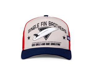 Trucker Cap COASTAL "Coastal HFT Single Fin Brothers", Herren, Gr. onesize, weiß, 60% Baumwolle, 40% Polyester, Caps (23842625-0) weiß