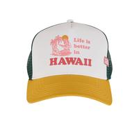 Trucker Cap COASTAL "Coastal Trucker Cap HFT Better Hawaii", Damen, Gr. onesize, weiß, gold, olive, 60% Baumwolle, 40% Polyester, Caps (89750569-0) weiß, gold, olive