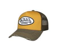 Von Dutch Cap Herren und Damen, Trucker Used, Khaki 12 | Unisex, Erwachsene 55,5-60cm, Effekt Used-Look, Verschluss Snapback, Schweißband, Steifes Mesh, Gebogener Schirm, Vintage