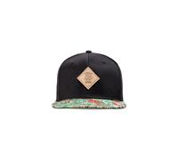 Trucker Cap DJINNS "Djinns 6P SB Woven Jungle Rev.", Damen, Gr. onesize, schwarz (multi grün), 80% Baumwolle, 20% Polyester, Caps (10023311-0) multi grün