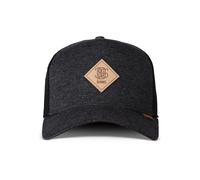 Trucker Cap DJINNS "Djinns Djinns HFT Jersey Patch Trucker Cap", Herren, Gr. onesize, charcoal heather, schwarz, 60% Baumwolle, 40% Polyester, Caps (35730845-0) charcoal heather, schwarz
